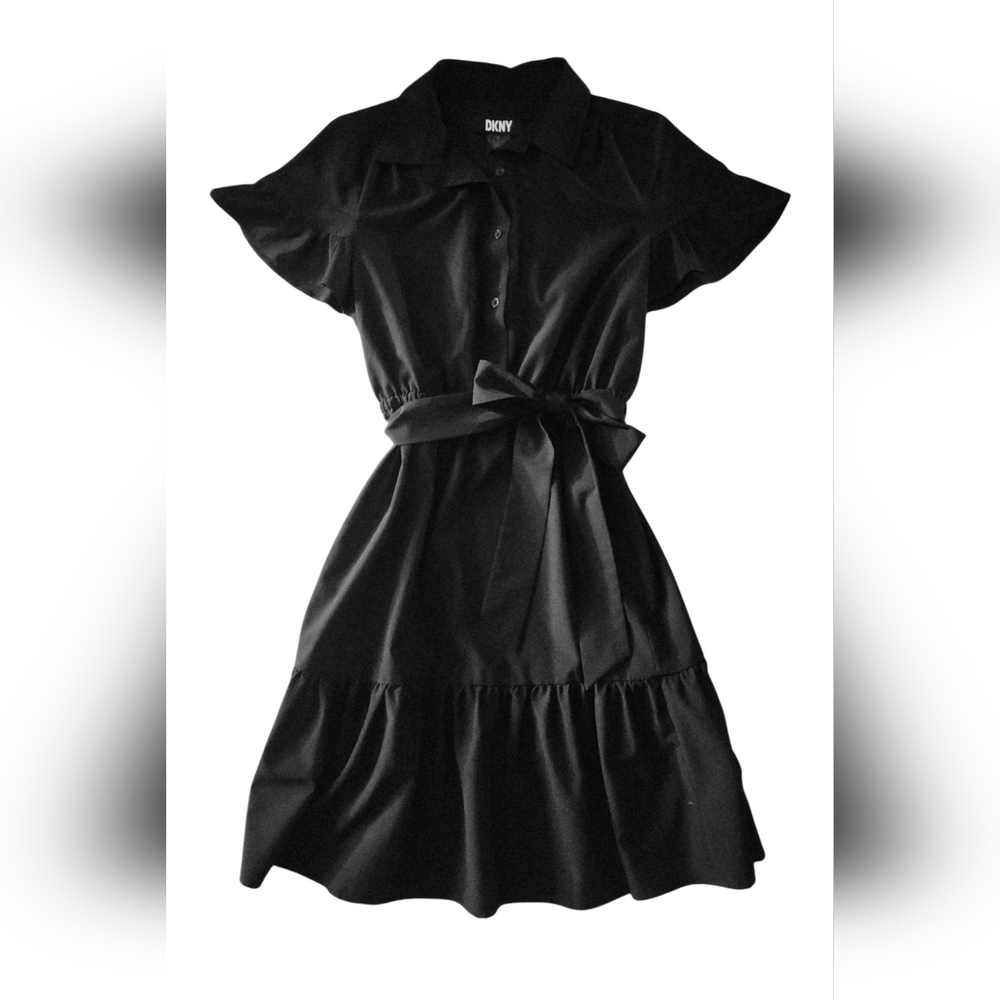 NEW DKNY Women's Casual Black Dress With Belt Size 6